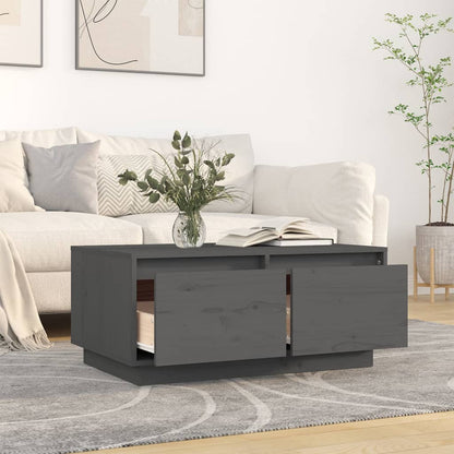 Table basse Gris 80x50x35 cm Bois massif de pin - Tables basses