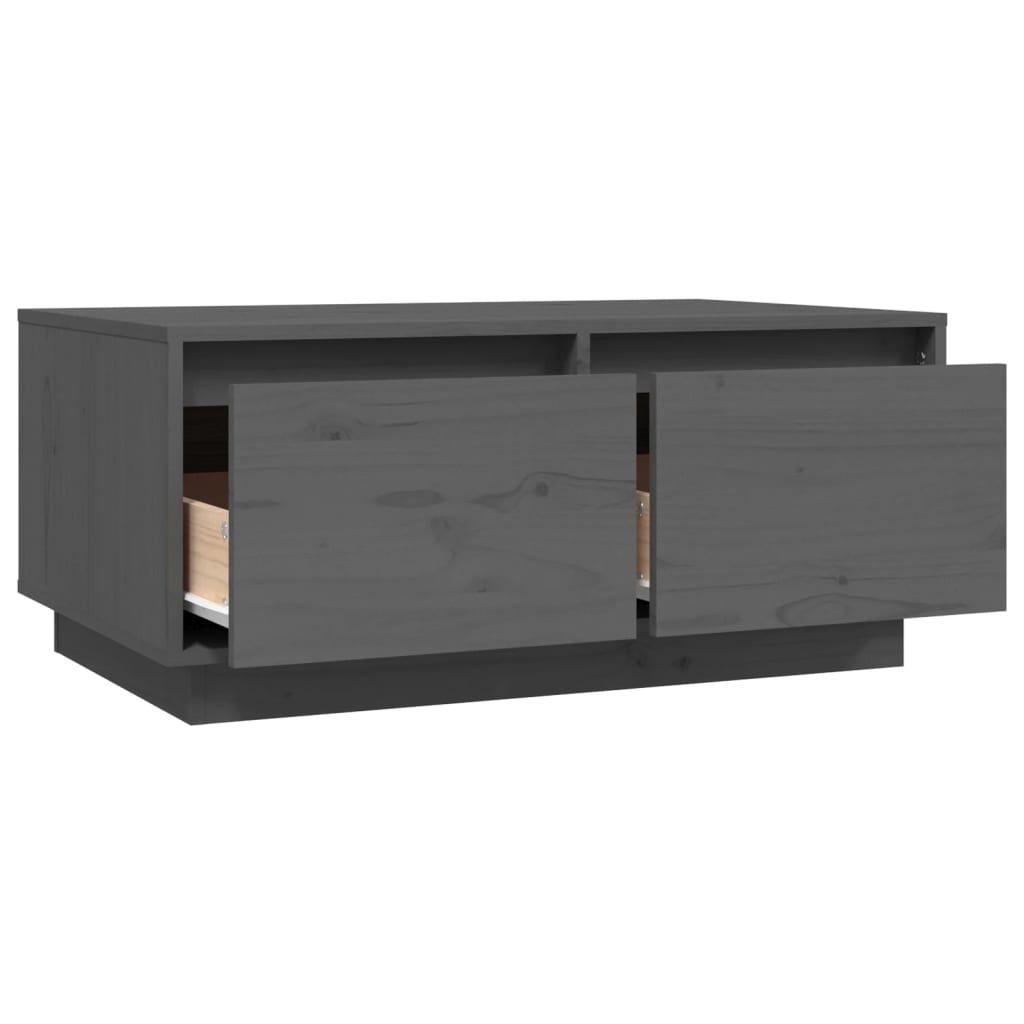 Table basse Gris 80x50x35 cm Bois massif de pin - Tables basses