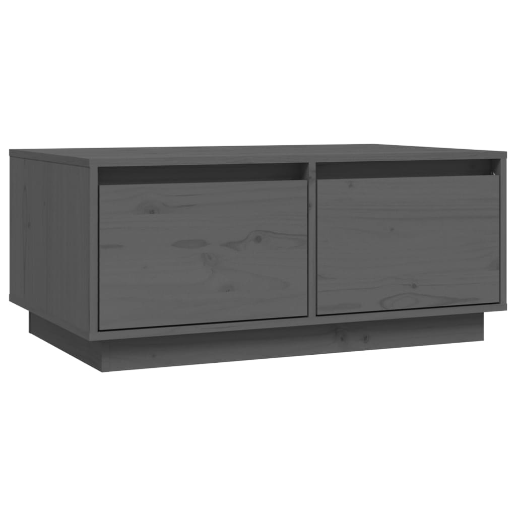 Table basse Gris 80x50x35 cm Bois massif de pin - Tables basses