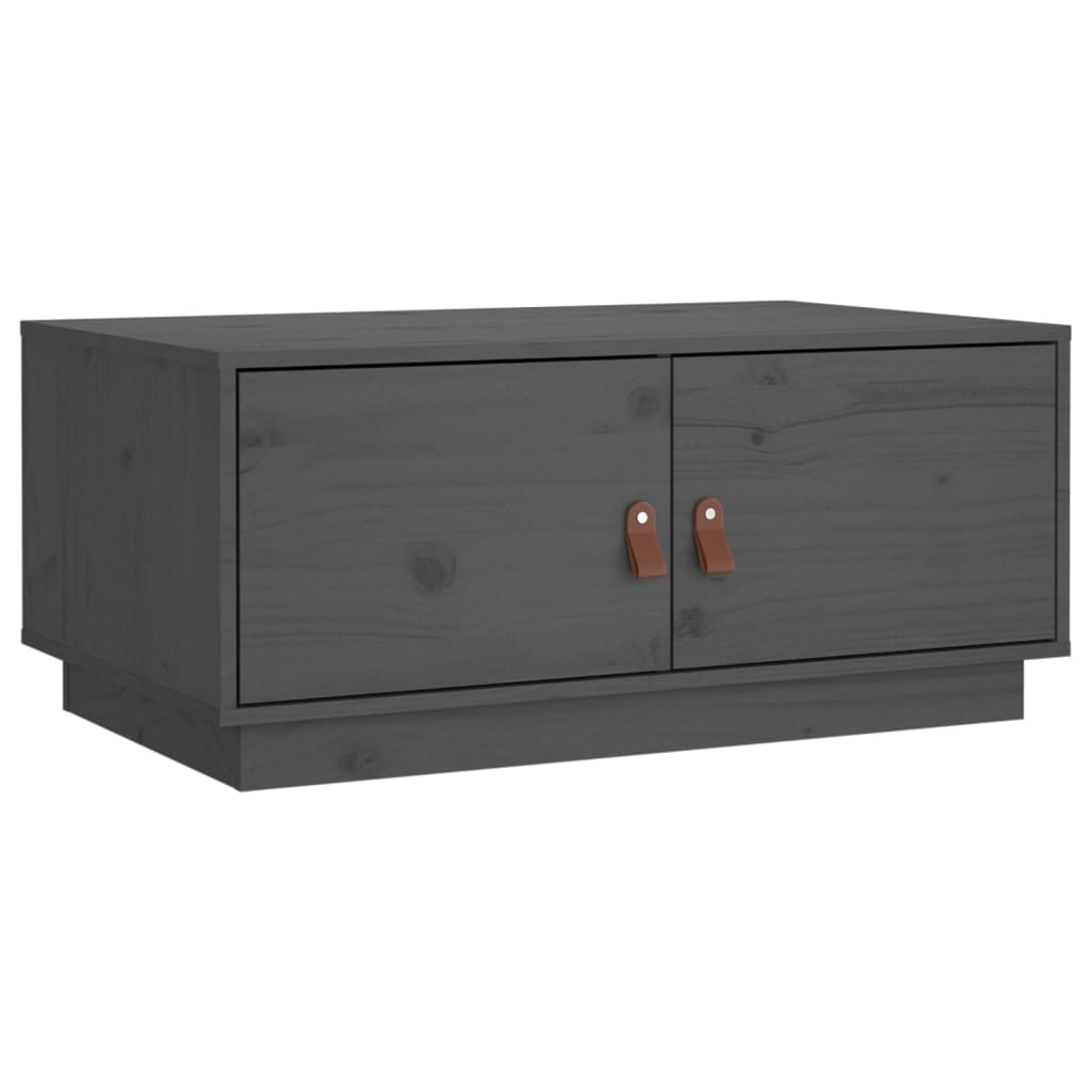 Table basse Gris 80x50x35 cm Bois massif de pin - Tables basses