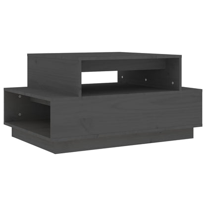 Table basse Gris 80x55x40,5 cm Bois massif de pin - Tables basses