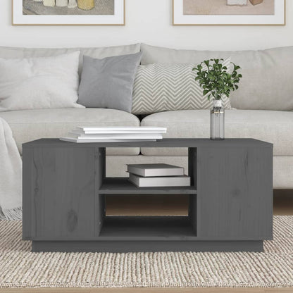 Table basse Gris 90x49x40,5 cm Bois massif de pin - Tables basses