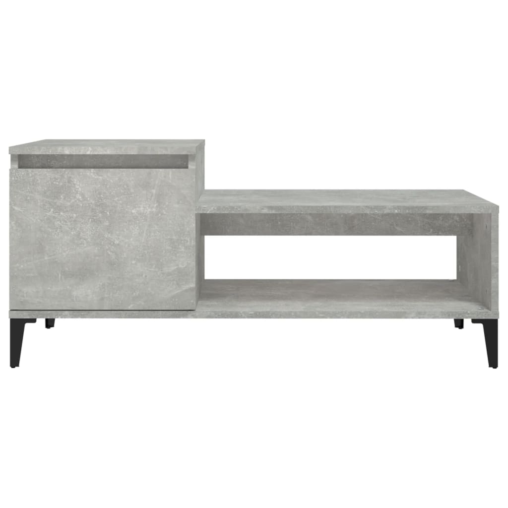 Table basse Gris béton 100x50x45 cm Bois d’ingénierie - Tables basses
