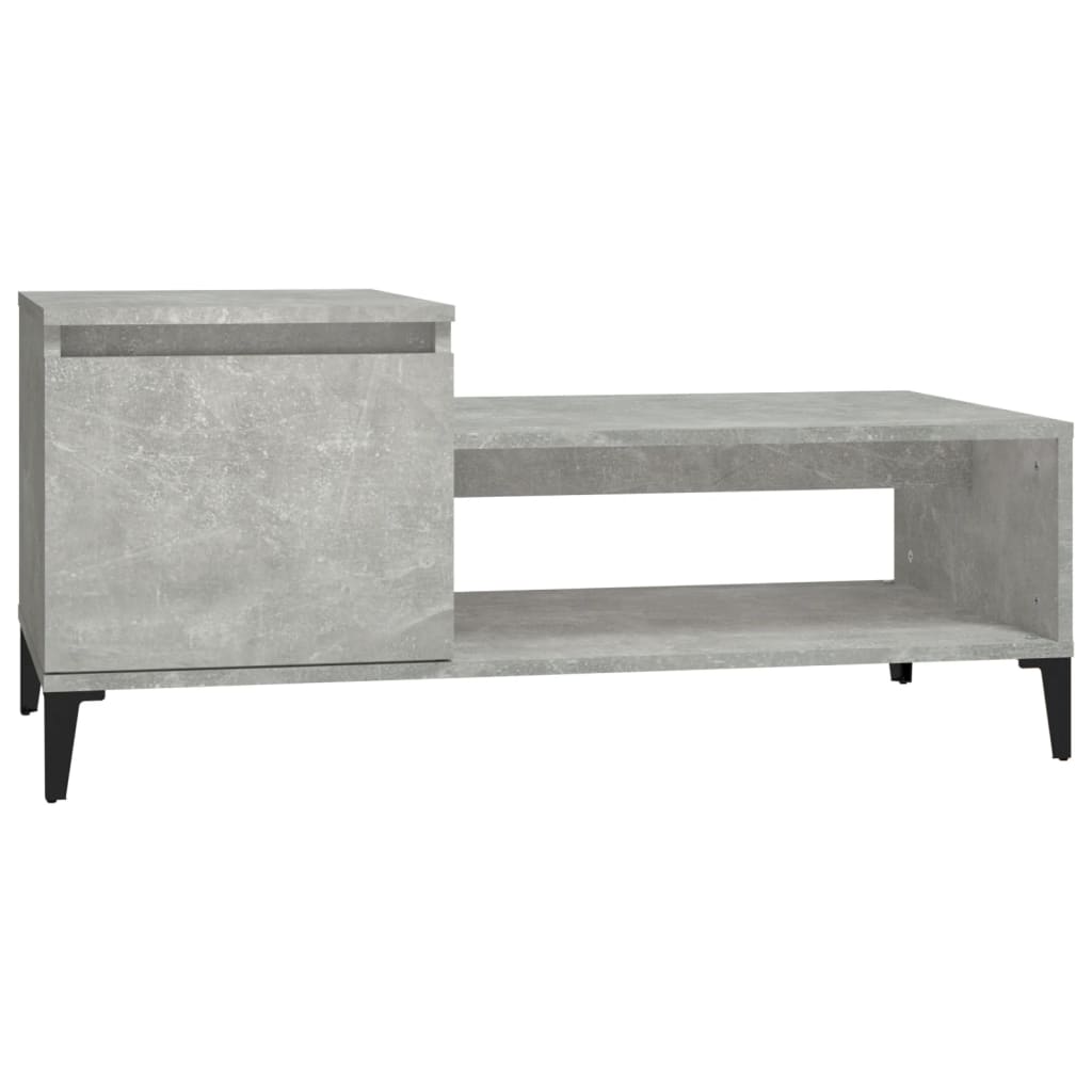 Table basse Gris béton 100x50x45 cm Bois d’ingénierie - Tables basses