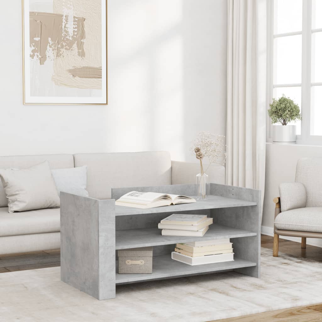 Table basse gris béton 100x50x50 cm bois d’ingénierie - Tables basses