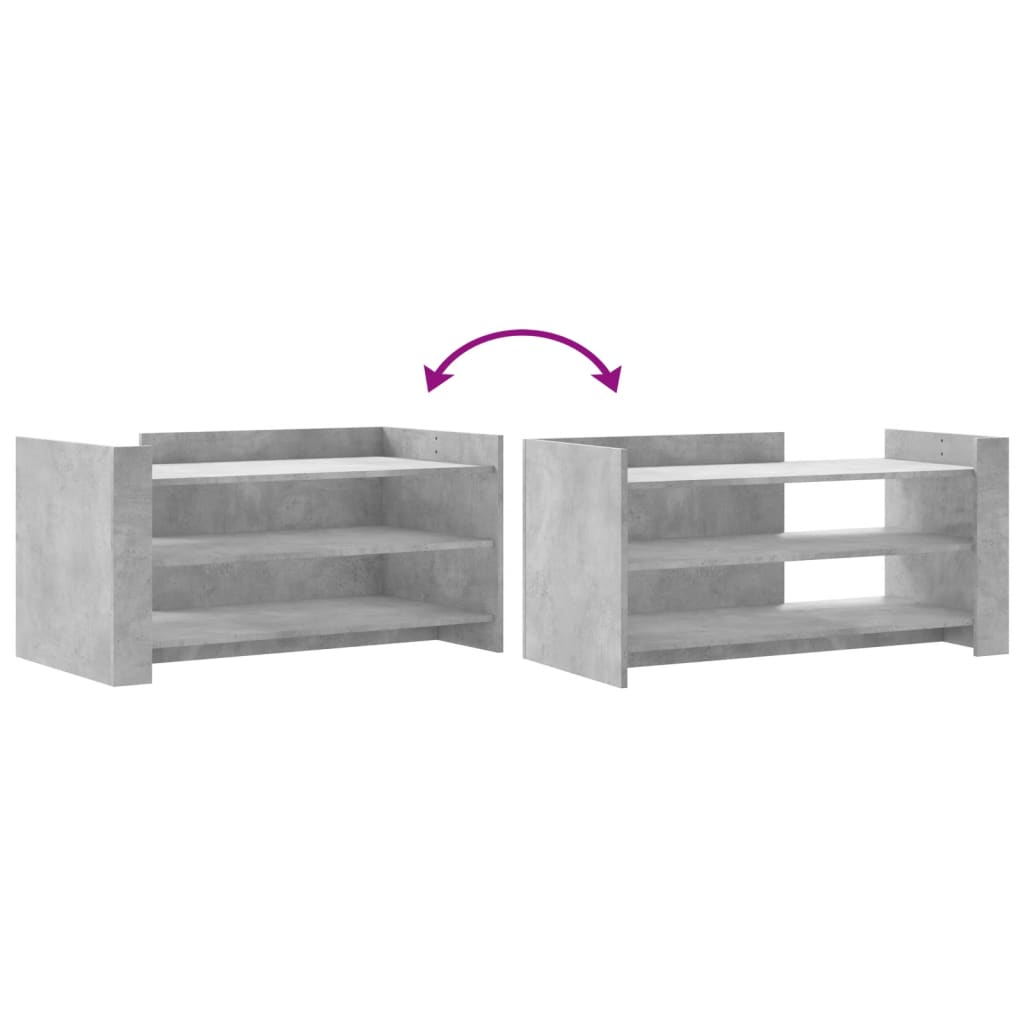 Table basse gris béton 100x50x50 cm bois d’ingénierie - Tables basses