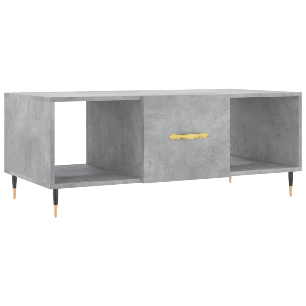 Table basse gris béton 102x50x40 cm bois d’ingénierie - Tables basses