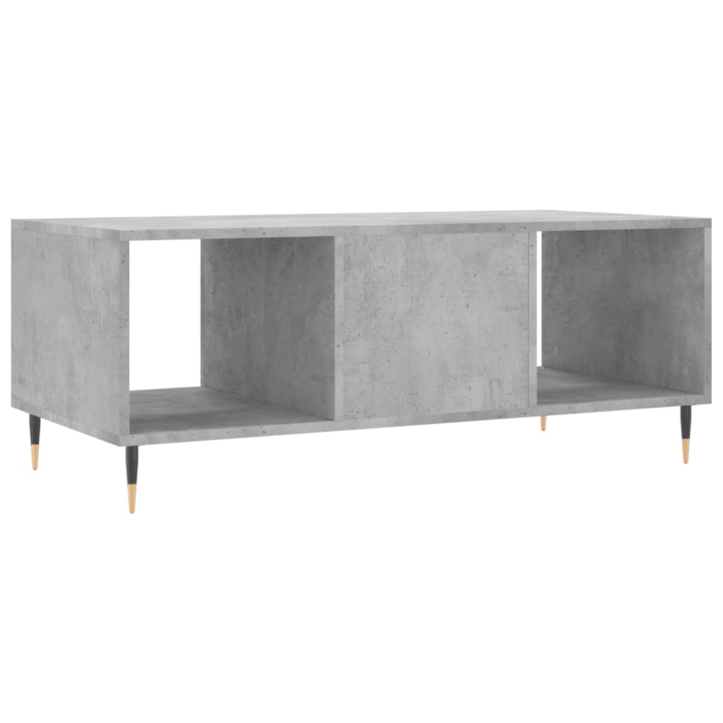 Table basse gris béton 102x50x40 cm bois d’ingénierie - Tables basses