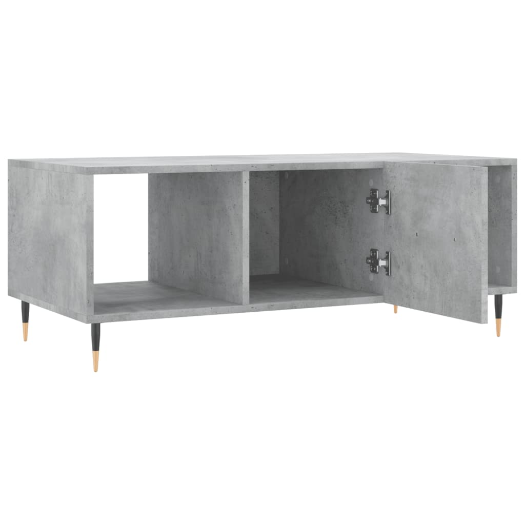 Table basse gris béton 102x50x40 cm bois d’ingénierie - Tables basses