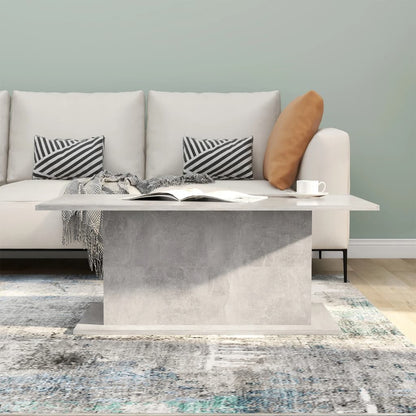 Table basse gris béton 102x55,5x40 cm bois d’ingénierie - Tables basses