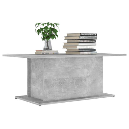 Table basse gris béton 102x55,5x40 cm bois d’ingénierie - Tables basses