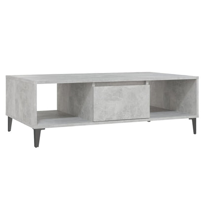 Table basse gris béton 103,5x60x35 cm bois d’ingénierie - Tables basses