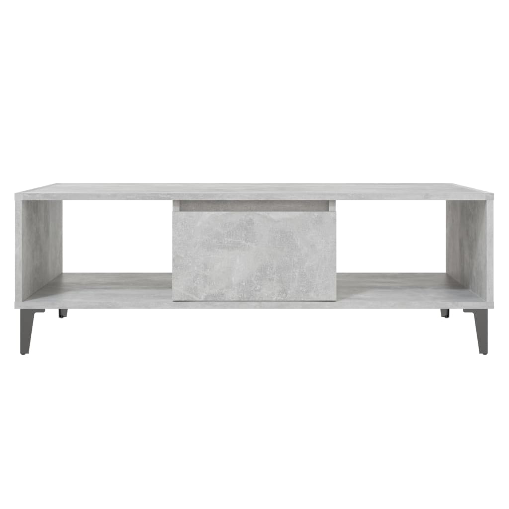 Table basse gris béton 103,5x60x35 cm bois d’ingénierie - Tables basses