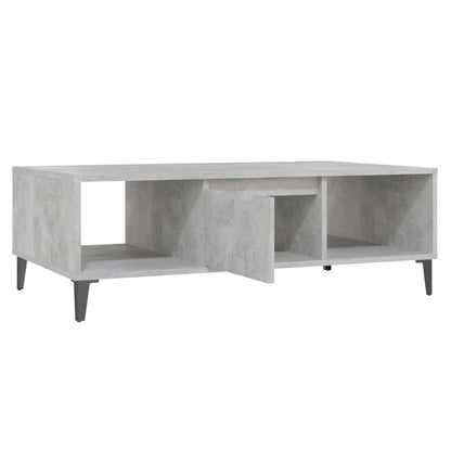 Table basse gris béton 103,5x60x35 cm bois d’ingénierie - Tables basses