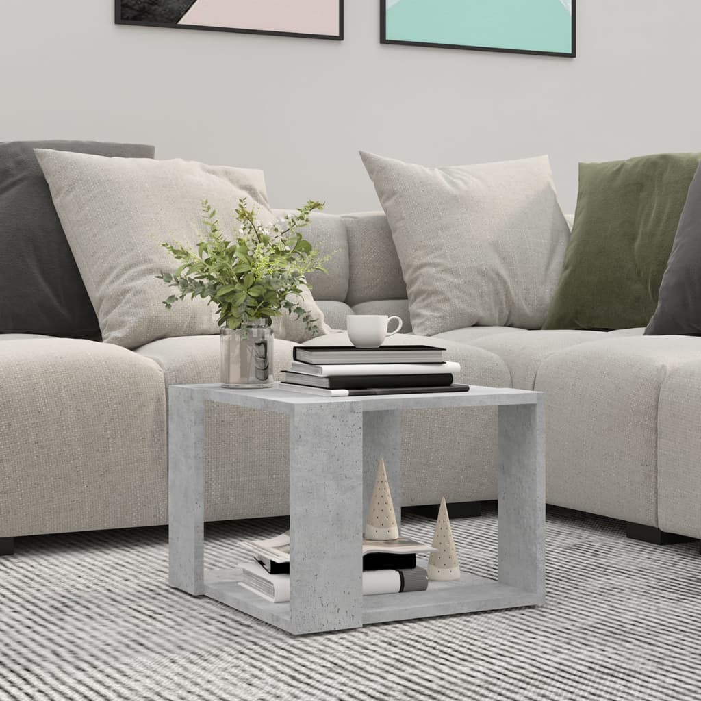 Table basse Gris béton 40x40x30 cm Bois d’ingénierie - Tables basses