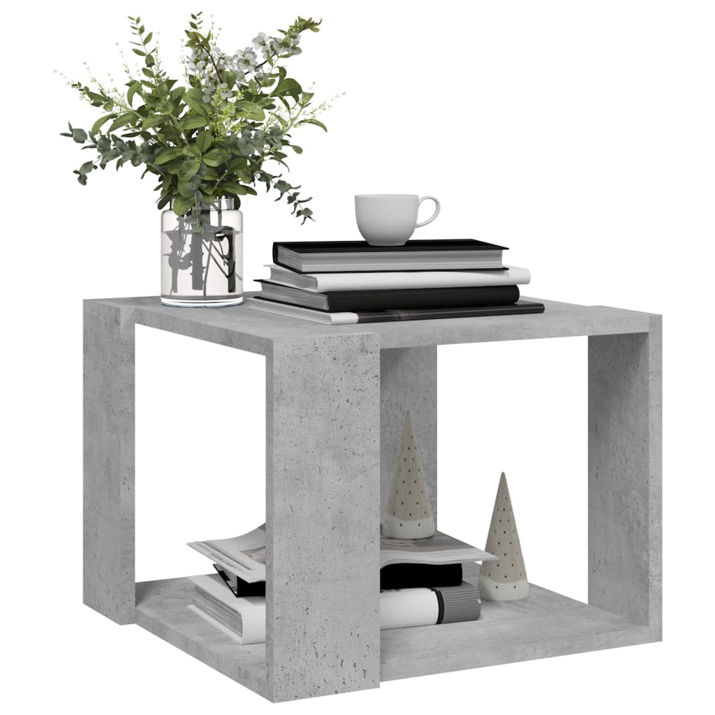 Table basse Gris béton 40x40x30 cm Bois d’ingénierie - Tables basses