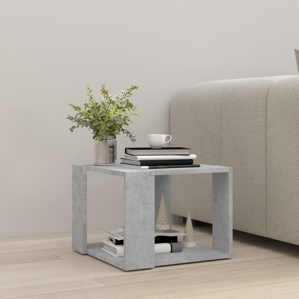 Table basse Gris béton 40x40x30 cm Bois d’ingénierie - Tables basses