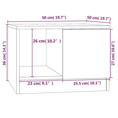 Table basse gris béton 50x50x36 cm bois d’ingénierie - Tables basses