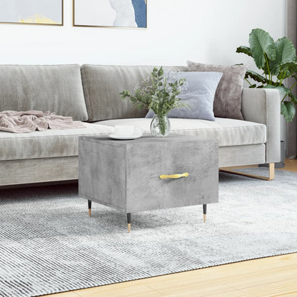 Table basse gris béton 50x50x40 cm bois d’ingénierie - Tables basses