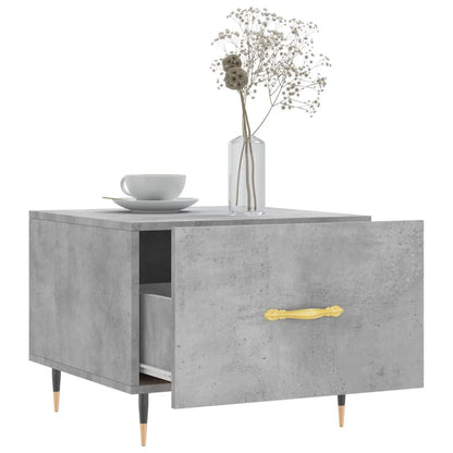 Table basse gris béton 50x50x40 cm bois d’ingénierie - Tables basses