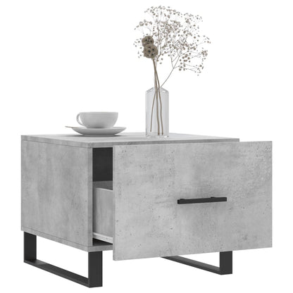 Table basse gris béton 50x50x40 cm bois d’ingénierie - Tables basses