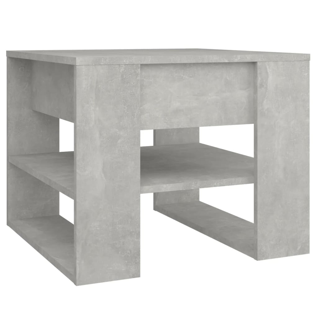 Table basse gris béton 55,5x55x45 cm bois d’ingénierie - Tables basses