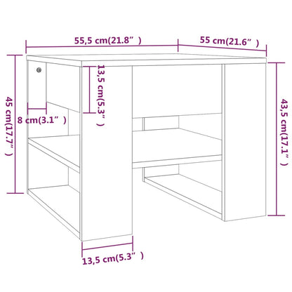 Table basse gris béton 55,5x55x45 cm bois d’ingénierie - Tables basses