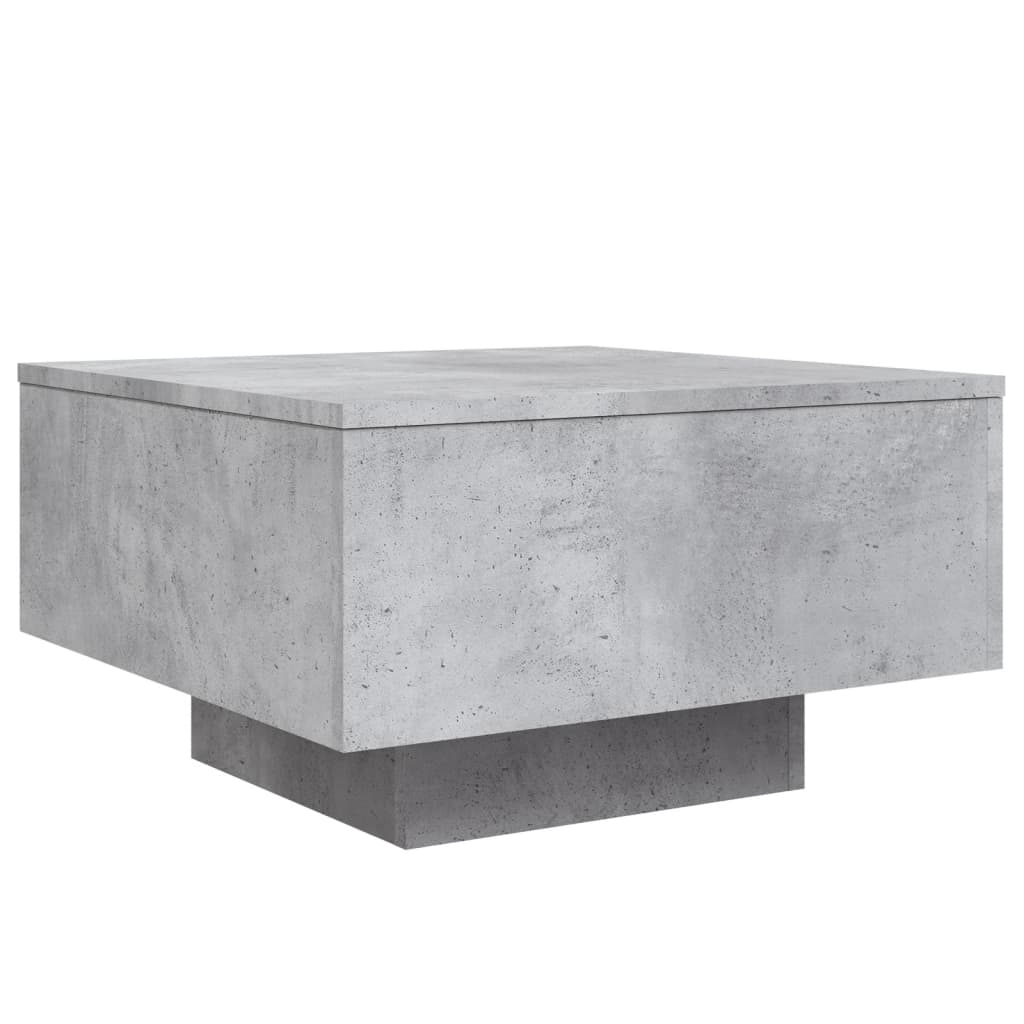 Table basse gris béton 55x55x31 cm bois d’ingénierie - Tables basses