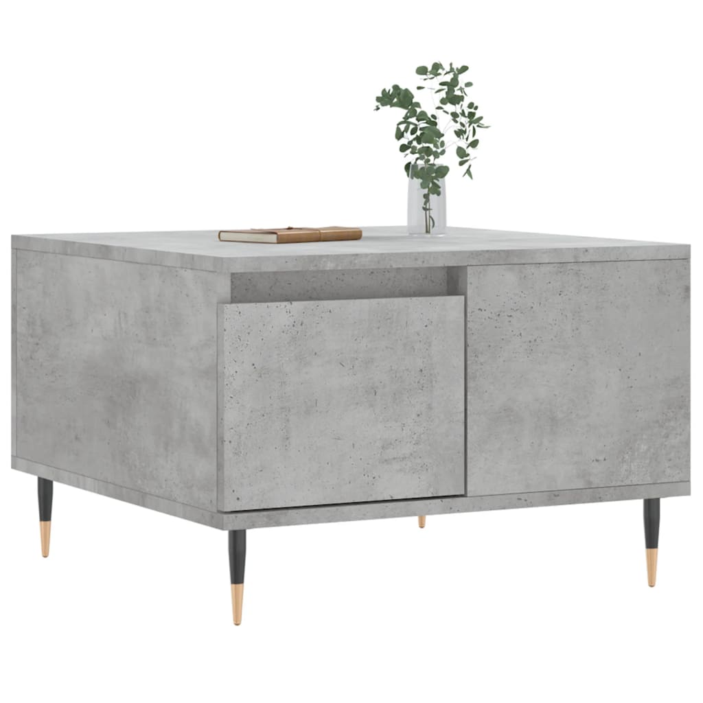 Table basse gris béton 55x55x36,5 cm bois d’ingénierie - Tables basses