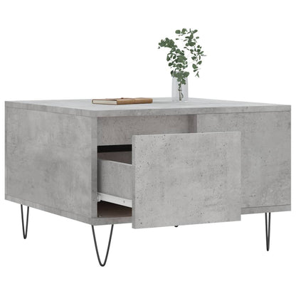 Table basse gris béton 55x55x36,5 cm bois d’ingénierie - Tables basses