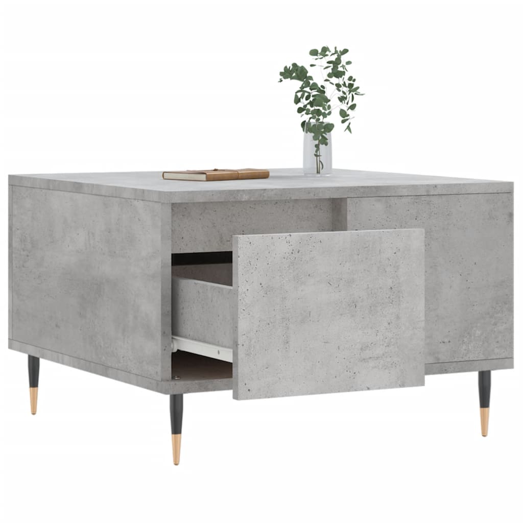 Table basse gris béton 55x55x36,5 cm bois d’ingénierie - Tables basses