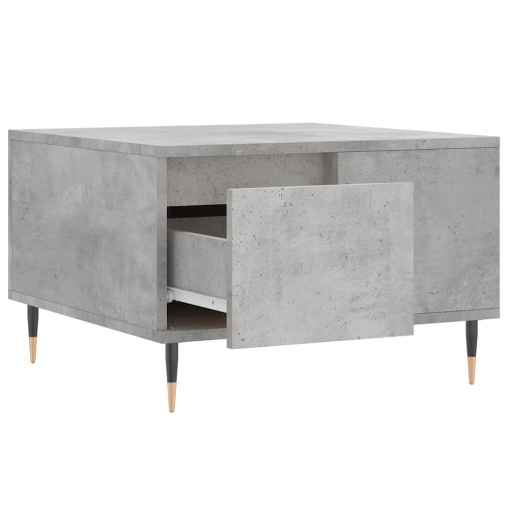 Table basse gris béton 55x55x36,5 cm bois d’ingénierie - Tables basses
