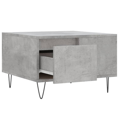 Table basse gris béton 55x55x36,5 cm bois d’ingénierie - Tables basses