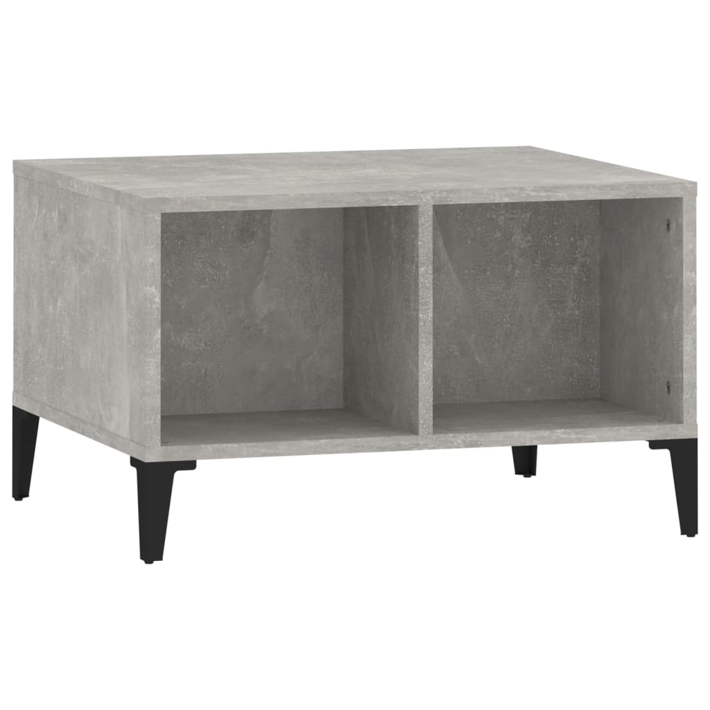Table basse Gris béton 60x50x36,5 cm Bois d’ingénierie - Tables basses