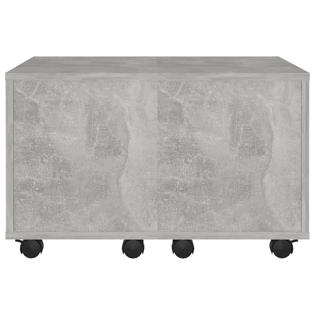 Table basse gris béton 60x60x38 cm bois d’ingénierie - Tables basses