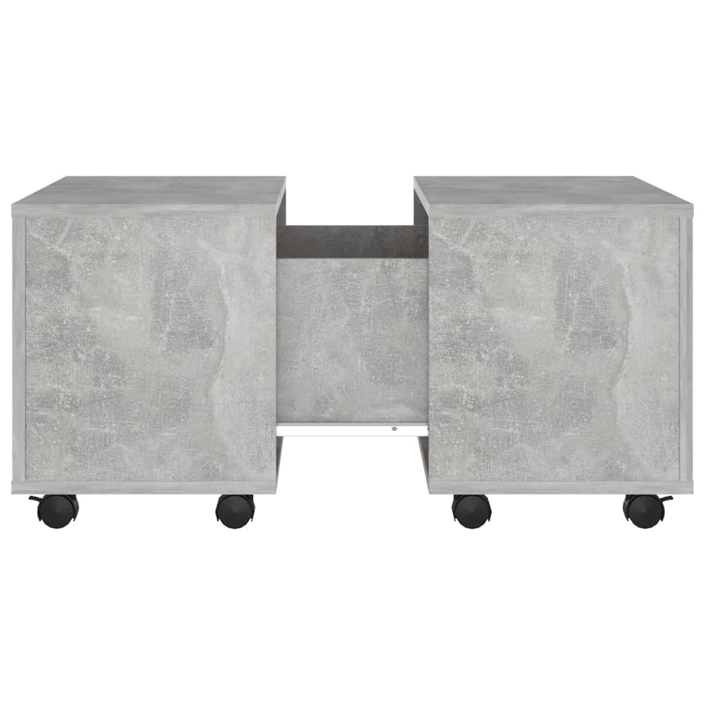 Table basse gris béton 60x60x38 cm bois d’ingénierie - Tables basses