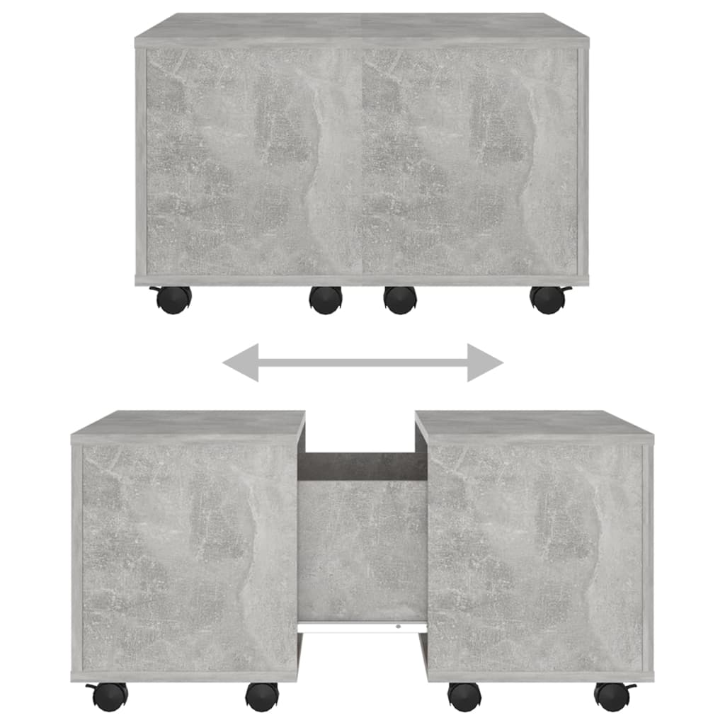 Table basse gris béton 60x60x38 cm bois d’ingénierie - Tables basses