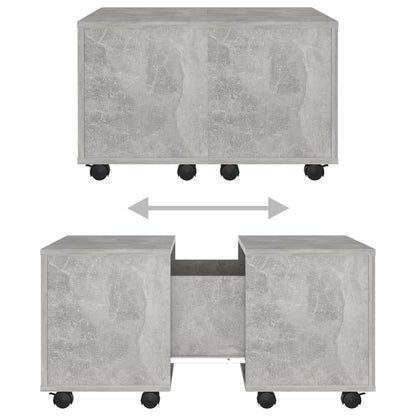Table basse gris béton 60x60x38 cm bois d’ingénierie - Tables basses