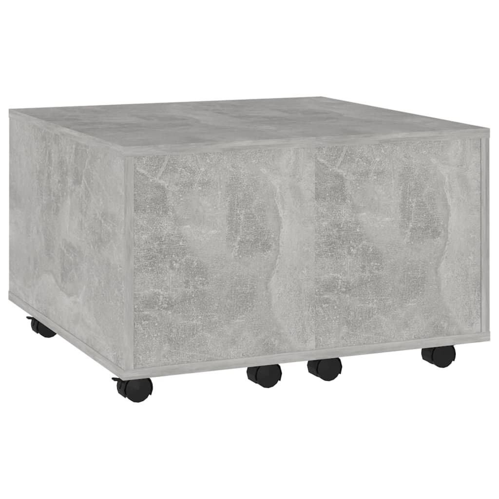 Table basse gris béton 60x60x38 cm bois d’ingénierie - Tables basses