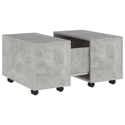 Table basse gris béton 60x60x38 cm bois d’ingénierie - Tables basses