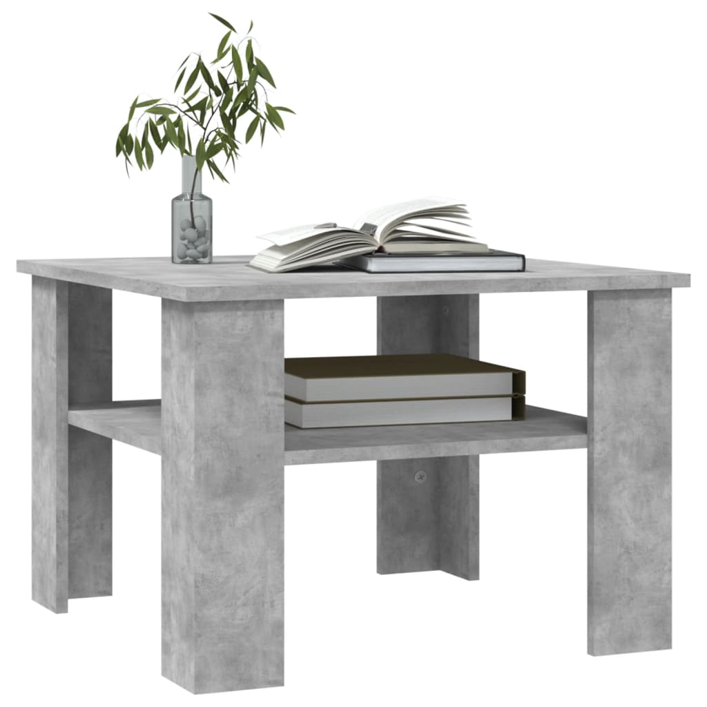 Table basse Gris béton 60x60x42 cm Bois d’ingénierie - Tables basses