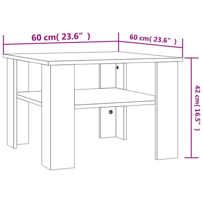 Table basse Gris béton 60x60x42 cm Bois d’ingénierie - Tables basses