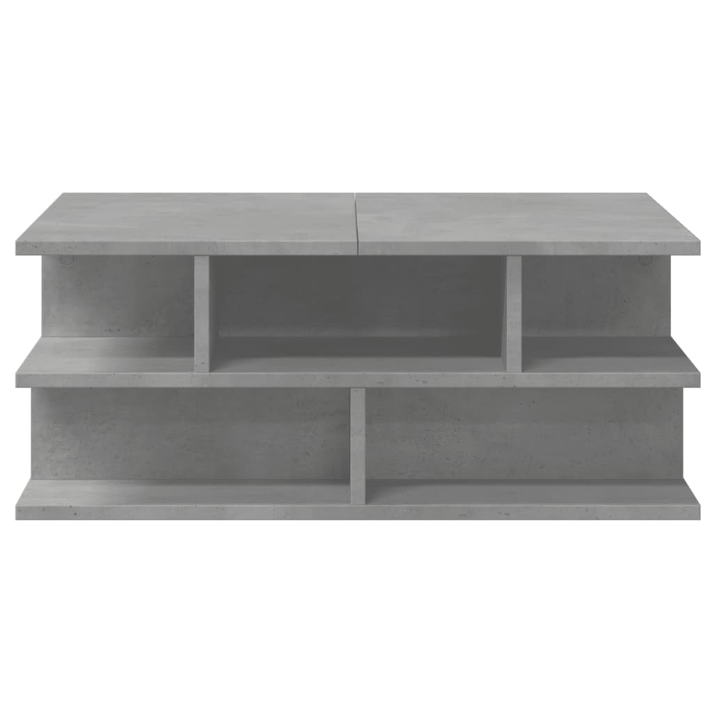 Table basse gris béton 70x70x29 cm bois d’ingénierie - Tables basses