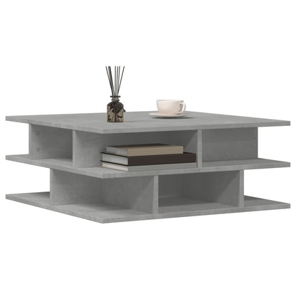 Table basse gris béton 70x70x29 cm bois d’ingénierie - Tables basses