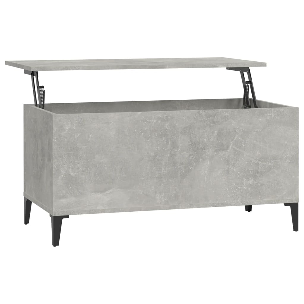 Table basse Gris béton 90x44,5x45 cm Bois d’ingénierie - Tables basses