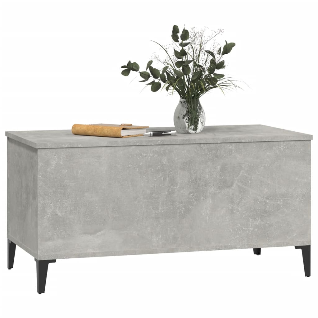 Table basse Gris béton 90x44,5x45 cm Bois d’ingénierie - Tables basses