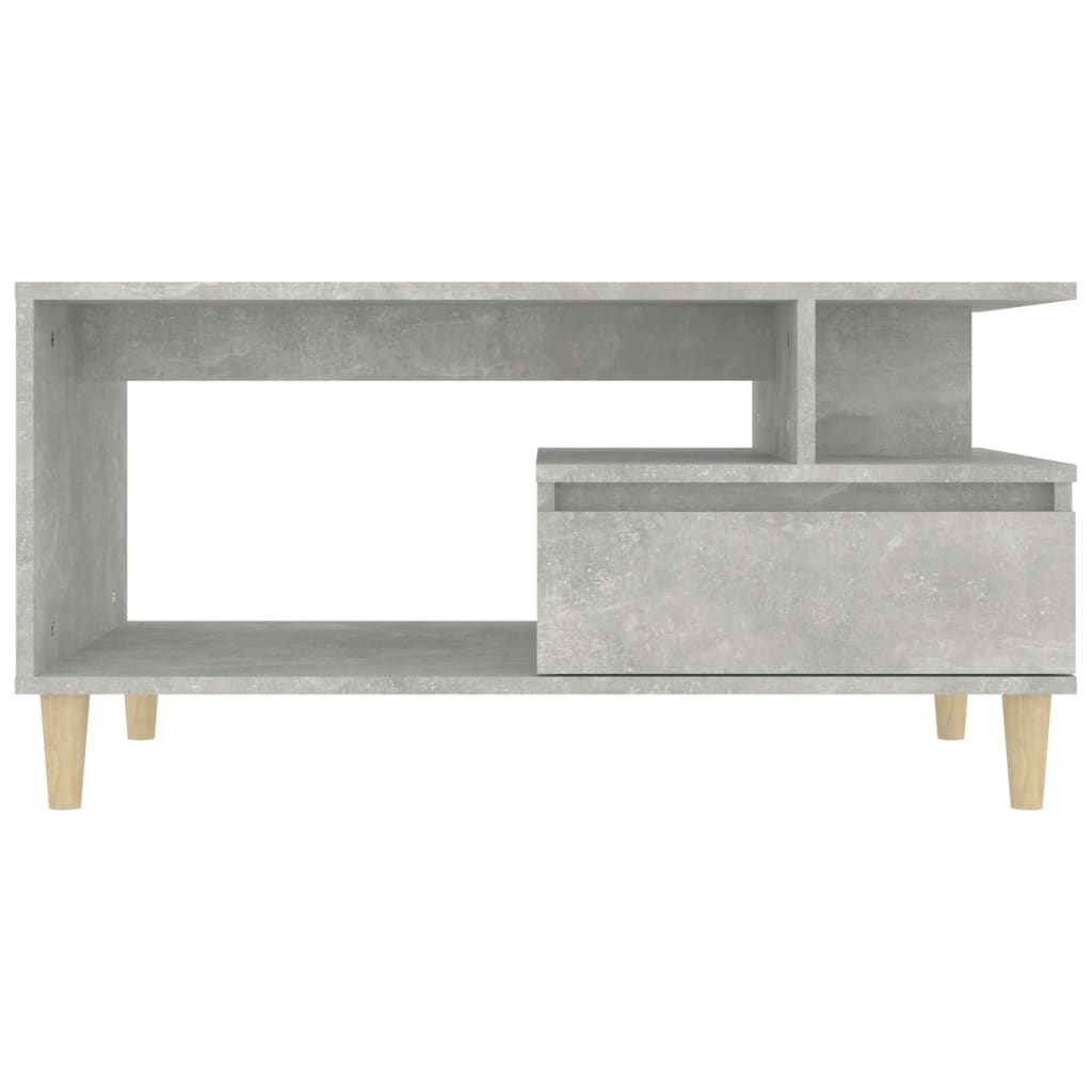 Table basse Gris béton 90x49x45 cm Bois d’ingénierie - Tables basses