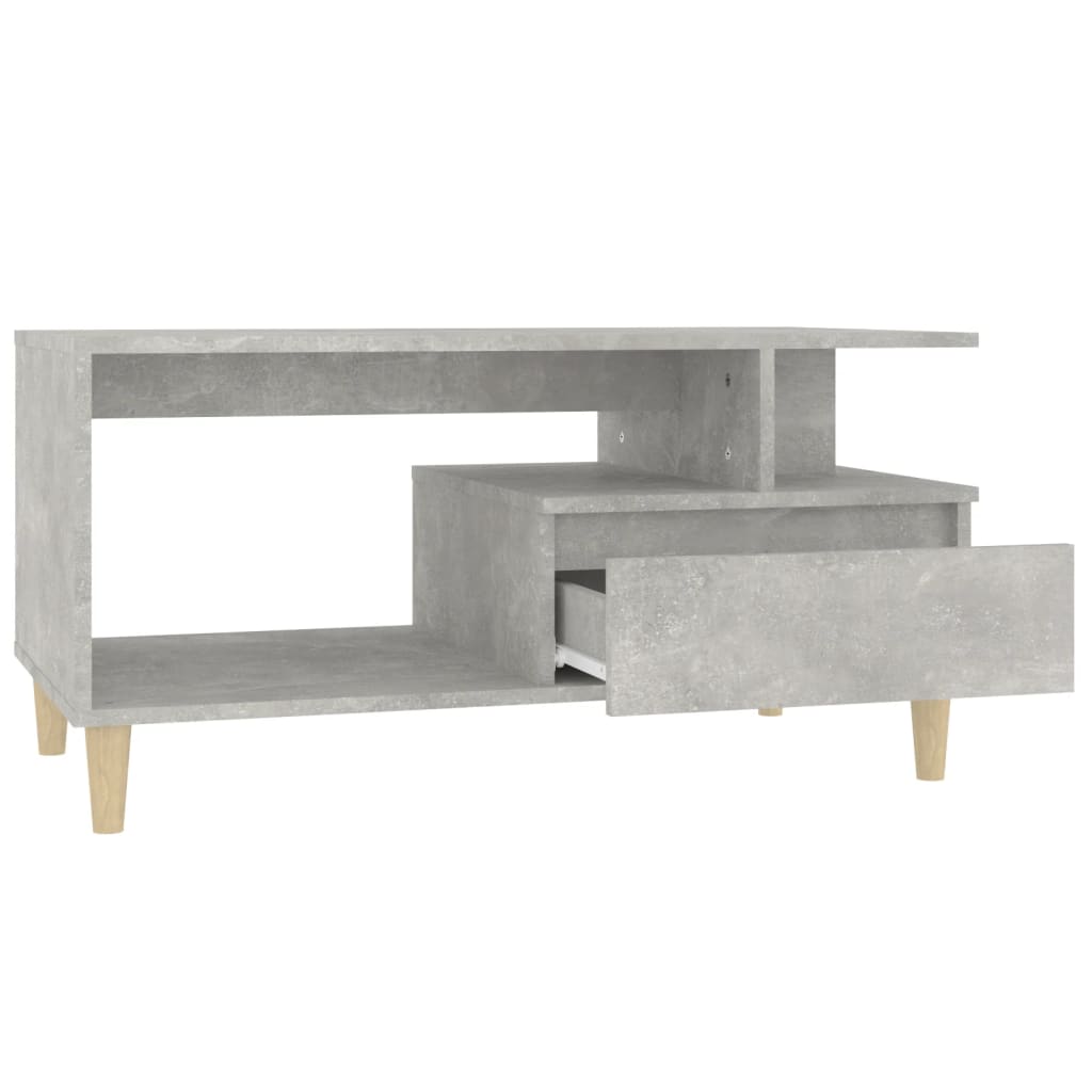 Table basse Gris béton 90x49x45 cm Bois d’ingénierie - Tables basses