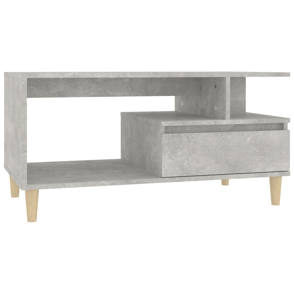 Table basse Gris béton 90x49x45 cm Bois d’ingénierie - Tables basses