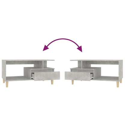 Table basse Gris béton 90x49x45 cm Bois d’ingénierie - Tables basses